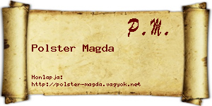 Polster Magda névjegykártya